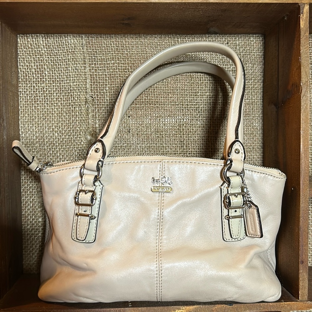Coach Cream Leather Handbag
